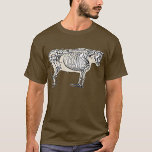 Roligten Antique Cow Skeleton Bones T Shirt