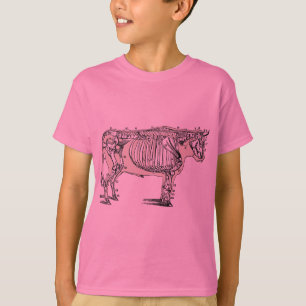 Roligten Antique Cow Skeleton Bones Tee Shirt