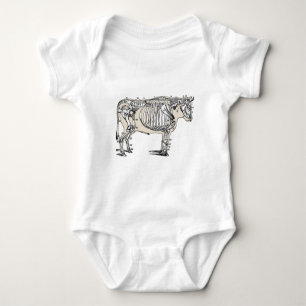 Roligten Antique Cow Skeleton Bones Tee Shirt