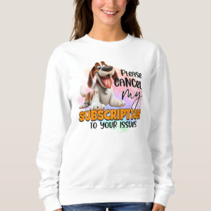 Roligten avbryter prenumerationen ord art hund t shirt