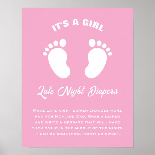 Roligten Baby Shower, en flicka i Coolan, sen natt Poster (Framsidan)