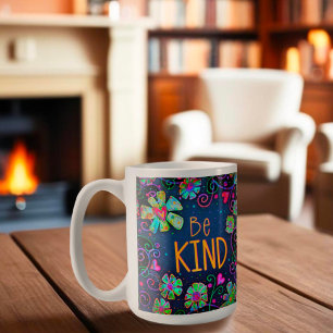 Roligten BE Blommigt Inspiritivity Boho-Trendiget Kaffemugg