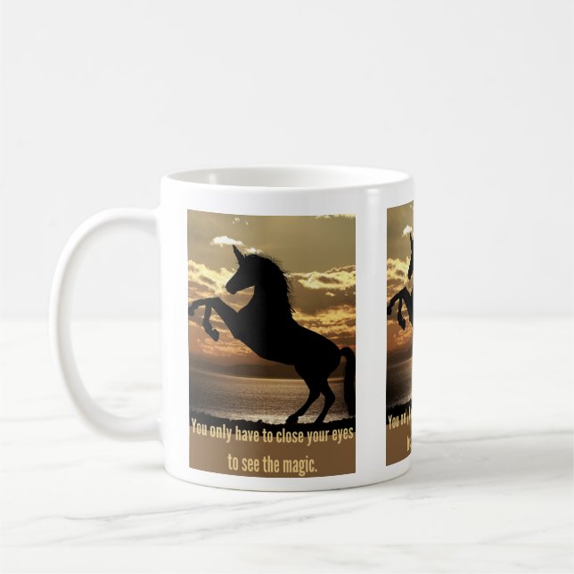 Roligten Beach Unicorn Kaffemugg (Vänster)