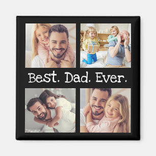 Roligten Best Pappa någonsin 4 Photo Collage Keep Magnet