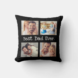 Roligten Best Pappa någonsin 4 Photo Collage Keeps Kudde