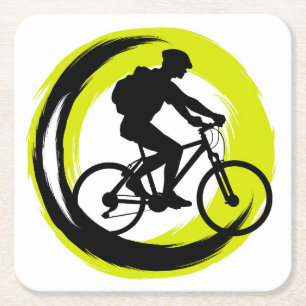 Roligten Bicycle/Bike Riding på sommaren Underlägg Papper Kvadrat