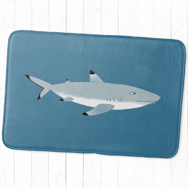 Roligten Black Tipping Reef Shark Badrumsmatta (Fun Black Tipped Reef Shark bath mat)