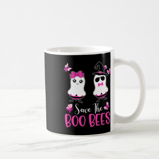 Roligten Boo Bees Breast Cancer Awareness Hallowee Kaffemugg (Höger)