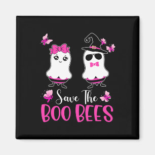 Roligten Boo Bees Breast Cancer Awareness Hallowee Magnet