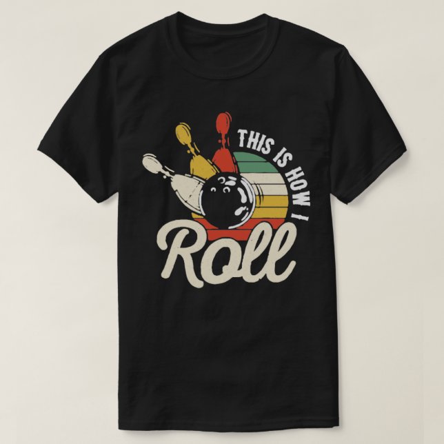 Roligten Bowling Retro T Shirt (Design framsida)