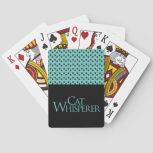 Roligten Cat Whisperer black and teal Casinokort