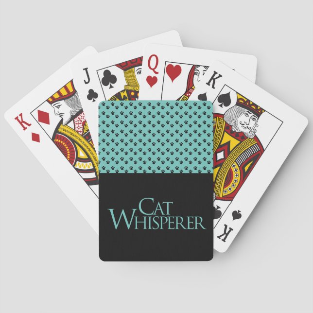 Roligten Cat Whisperer black and teal Casinokort (Baksidan)