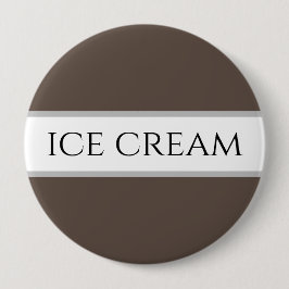 ROLIGTEN CCREAM Text Chocolate Brown White Rand Knapp