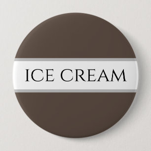 ROLIGTEN CCREAM Text Chocolate Brown White Rand Knapp