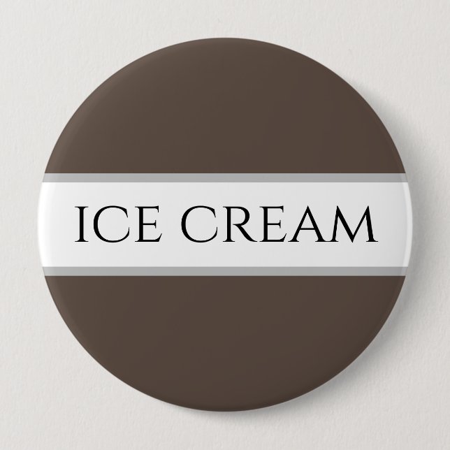 ROLIGTEN CCREAM Text Chocolate Brown White Rand Knapp (Framsida)