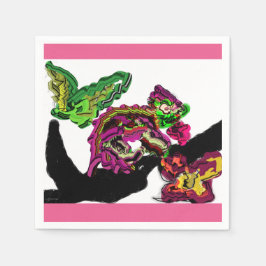 Roligten Chameleon för regnskog Pappersservett