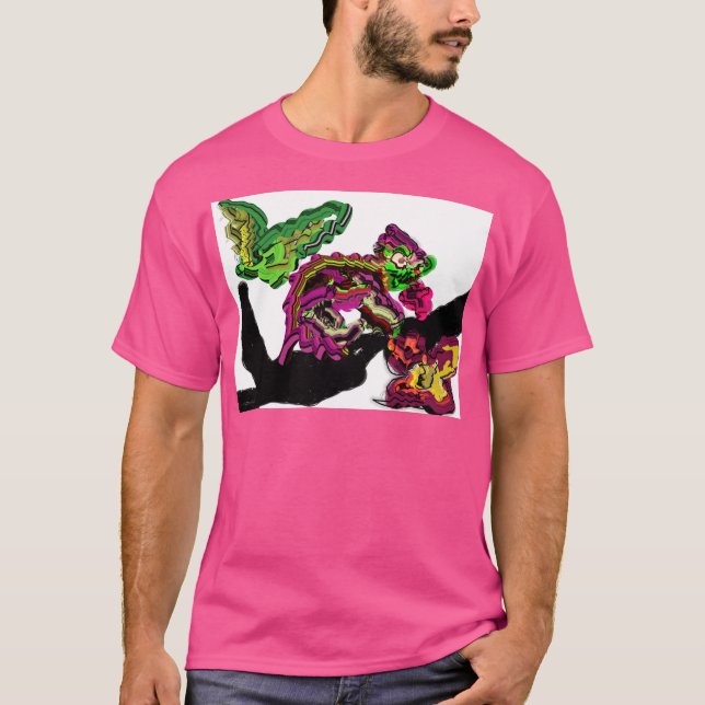 Roligten Chameleon för regnskog T Shirt (Framsida)