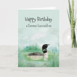 Roligten "Common Loon Personality Birthday" Kort