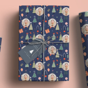 Roligten Cute Blue Photo jul Presentpapper