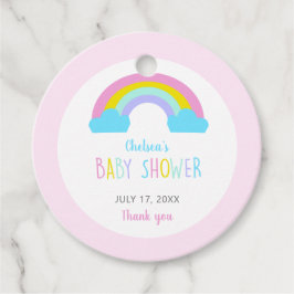 Roligten Cute Rainbow Baby Shower Bright Pastel Fä Gåvor Etiketter