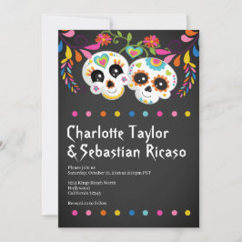 Roligten Day of the dead  i sockerskull Färgfull B Inbjudningar