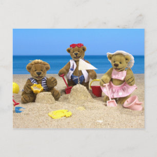 Roligten Dinky Bears Beach Vykort