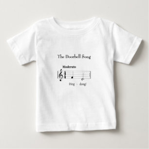 Roligten Doorbell Sång Humous Music Score T Shirt
