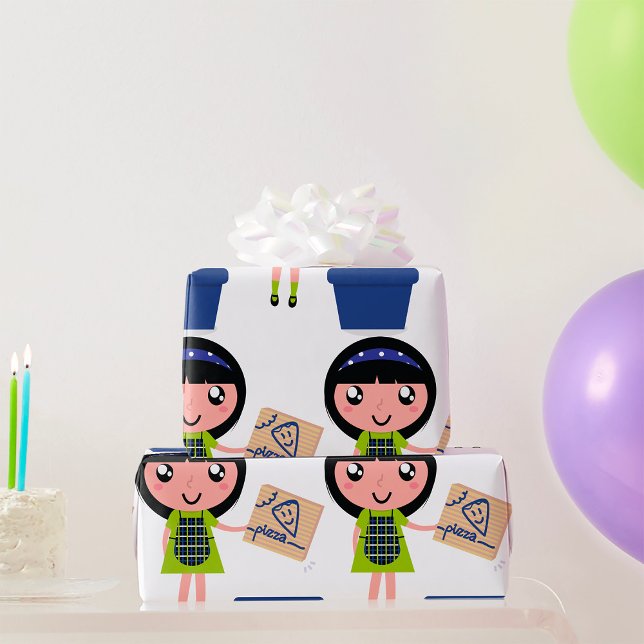 Roligten Eco-Friendly för återanvändning av Pizza  Presentpapper (Skapare uppladdad)