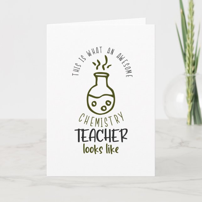 Roligten fantastisk Chemistry Teacher Chemist Scho Kort (Framsida)