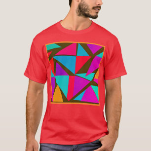 Roligten Färgfull Mönster T Shirt