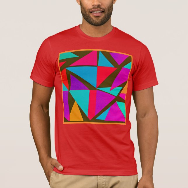 Roligten Färgfull Mönster T Shirt (Framsida)