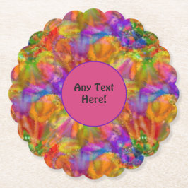 Roligten Färgplatter - Finger-färger för firande Underlägg Papper