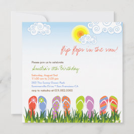 ROLIGTEN FLINFLIP FLOPS i FÖDELSEDAGSFESTEN SOL Inbjudningar