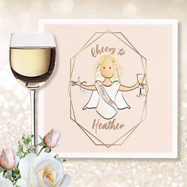 Roligten för Bachelorette Party Funny Female Teckn Pappersservett (Skapare uppladdad)