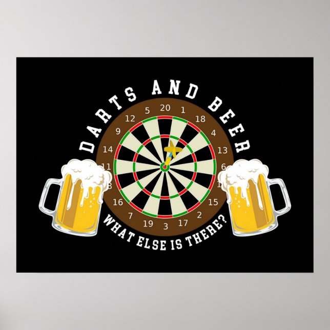 Roligten för dansk och ölburk (Dartboard Tournamen Poster (Framsidan)