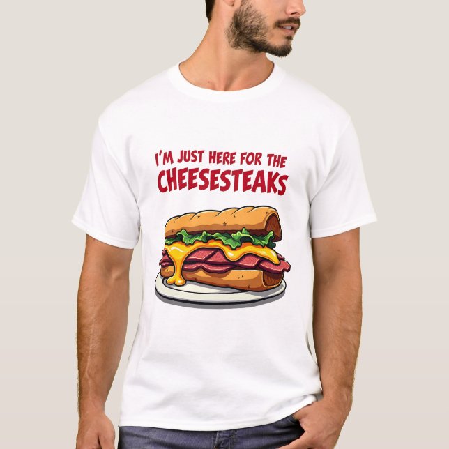 Roligten för ostesteak Addict Joke Kött och Cheese T Shirt (Framsida)
