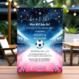 Roligten  för Team Boll Oceaner Fält Gender Reveal Inbjudningar