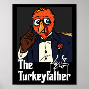 Roligten för Thanksgivingen Turkiet-far faller und Poster