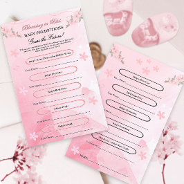 Roligten Förutsägelser för  Rosa Bloom Baby Shower