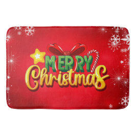 Roligten God jul Lycklig Julafton Red Grönt Helgda Badrumsmatta