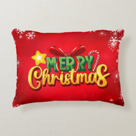 Roligten God jul Lycklig Julafton Red Grönt Helgda Prydnadskudde