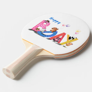Roligten grattis på födelsedagen - Baby Bears Part Pingisracket