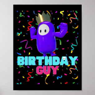 Roligten Guy Popular Video Game Themme Birthday Poster
