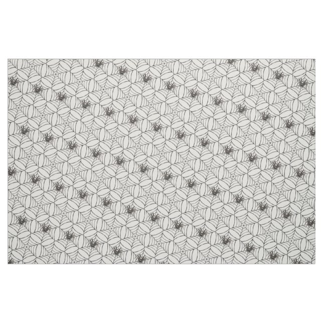 Roligten Halloween Spider Cobwebs Light Creepy Mön Tyg (Fat Quarter)