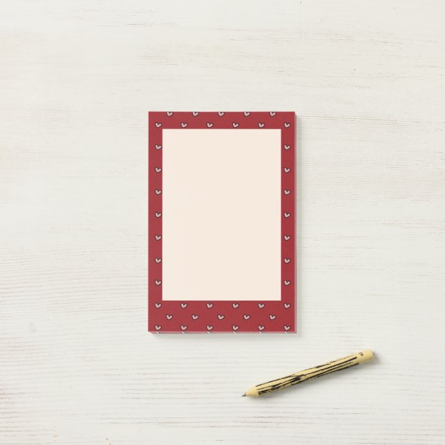 Roligten Hemma Dekoration Stylist Sweet Heart möns Post-it Block (På skrivbordet)