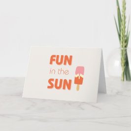 roligten i sol. Inbjudan och gratulationskort