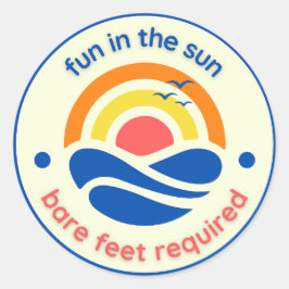 ROLIGTEN i SOL Runt Klistermärke