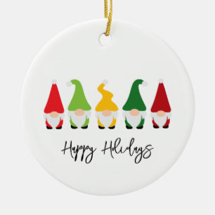 Roligten Jul Gnome Glad helg År Julgransprydnad Keramik