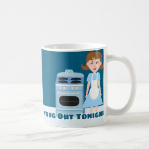 Roligten Kitschy Fifties Housefru Snarky Slogan Kaffemugg