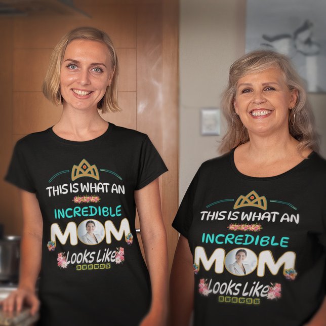 Roligten Mamma Mor Photo Mors dag personalisera T Shirt (Skapare uppladdad)